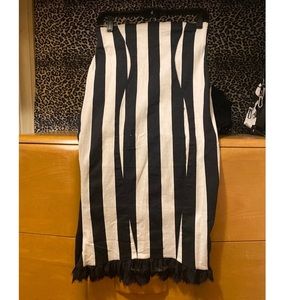 Pinup Couture Striped Fishtail Pencil Skirt, L